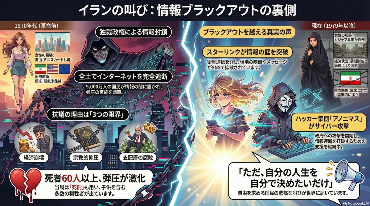 イラン反政府デモの現状｜ブラックアウト