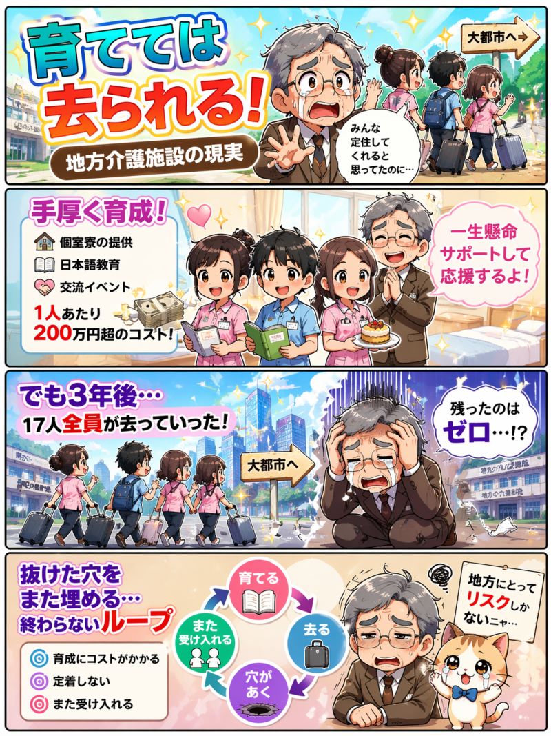 「育てては去られる」地方介護施設の現実――外国人材が大都市へ流れるワケ