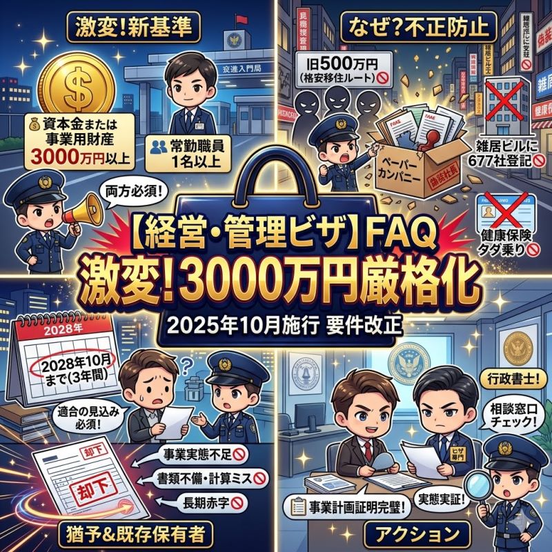 【経営管理ビザ】のよくある質問（FAQ）