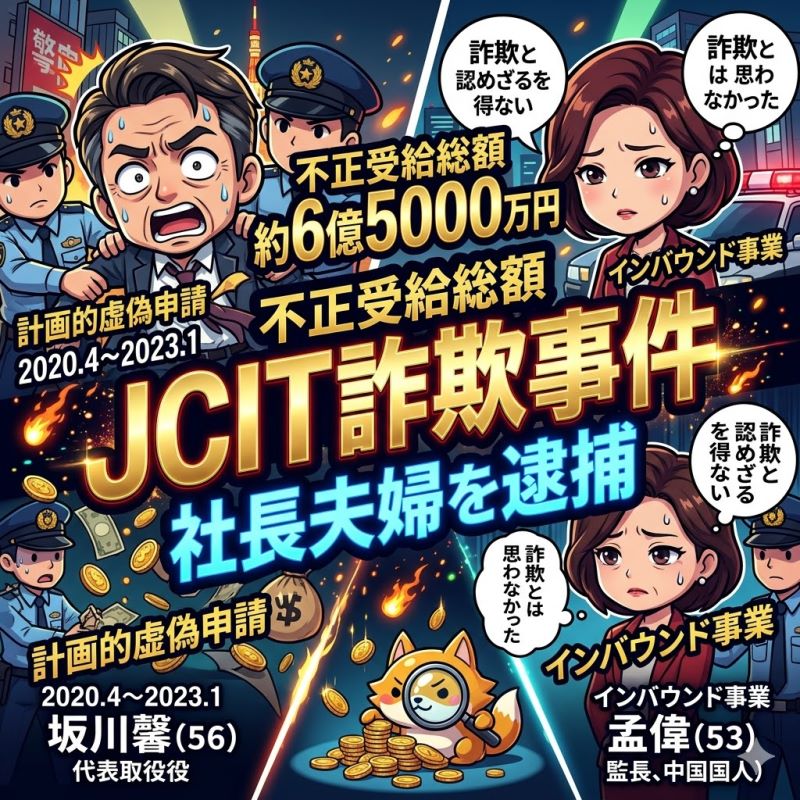 🔍 事件の全容：JCIT株式会社 社長夫婦の逮捕