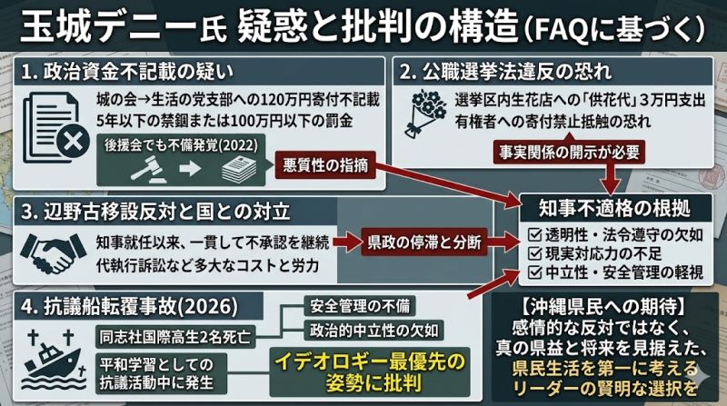 【玉城デニー氏の不正疑惑】のよくある質問（FAQ）