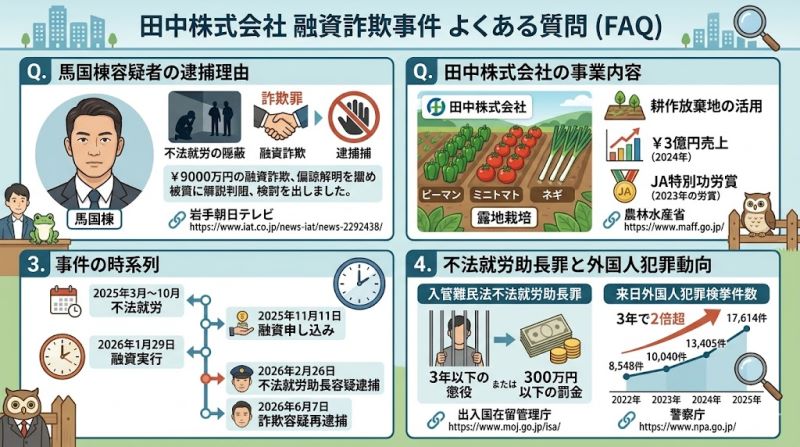 【田中株式会社融資詐欺事件】のよくある質問（FAQ）