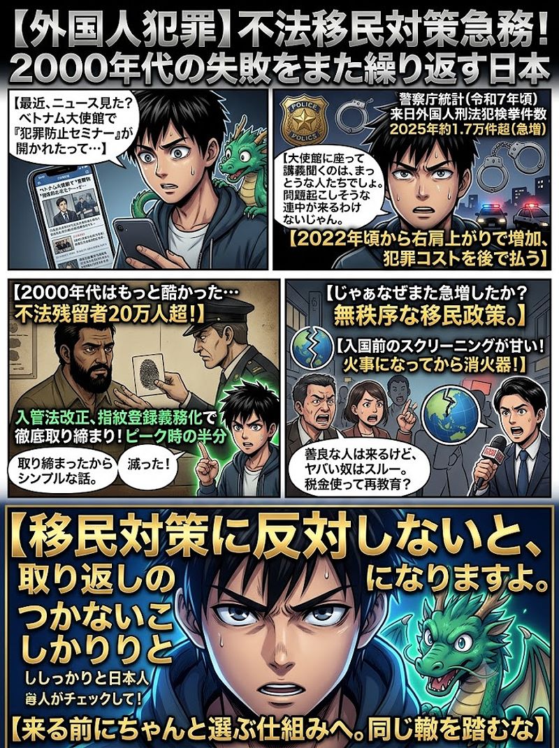 不法移民対策が急務！2000年代の失敗をまた繰り返す日本