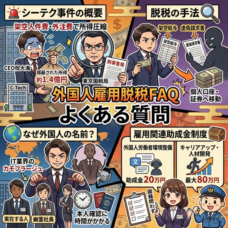 【外国人雇用脱税】のよくある質問(FAQ)