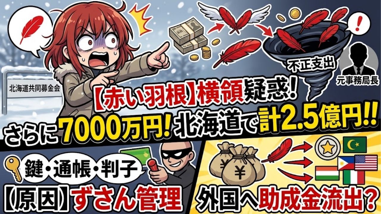 赤い羽根共同募金、北海道でさらに7000万円の横領疑惑！