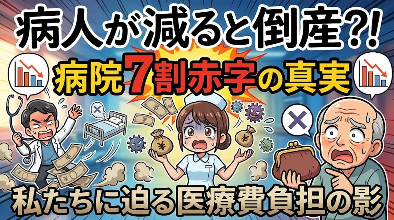 病人が減ると倒産する！病院７割赤字の真実と私たちに迫る医療費負担の影