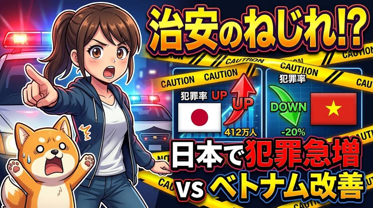 「高度人材」が減ったベトナムで治安改善｜日本では犯罪急増！