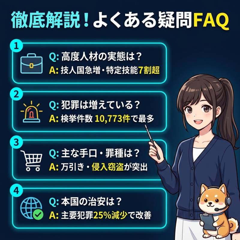 【ベトナム人 高度人材 犯罪 失踪】のよくある質問(FAQ)