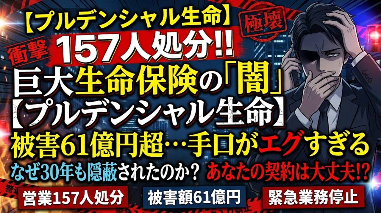プルデンシャル生命事件とは？ 157人処分と被害の全体像