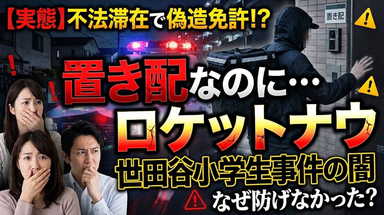 ロケットナウがヤバイ！不法移民の配達員による世田谷の小学生わいせつ事件とは？